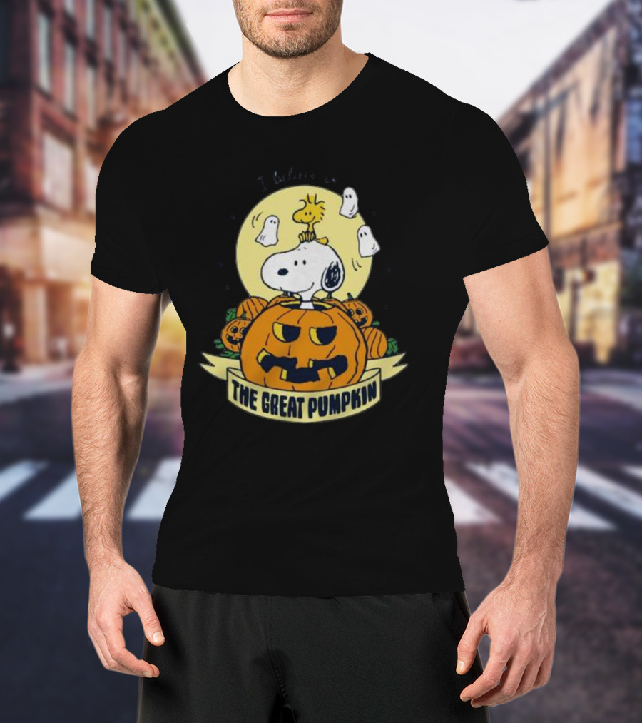 Snoopy And Woodstock I Believe In The Great Pumpkin Halloween Peanuts T-Shirt