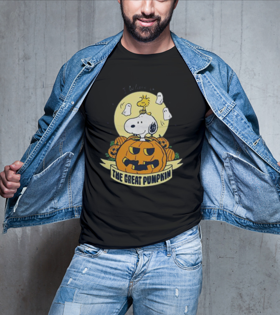 Snoopy And Woodstock I Believe In The Great Pumpkin Halloween Peanuts T-Shirt