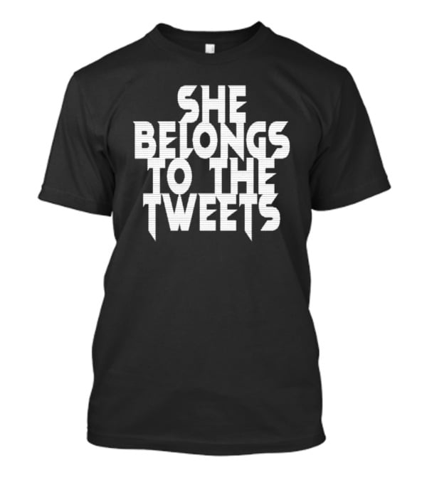 Egirl She Belongs To The Tweets Retro Text T-Shirt