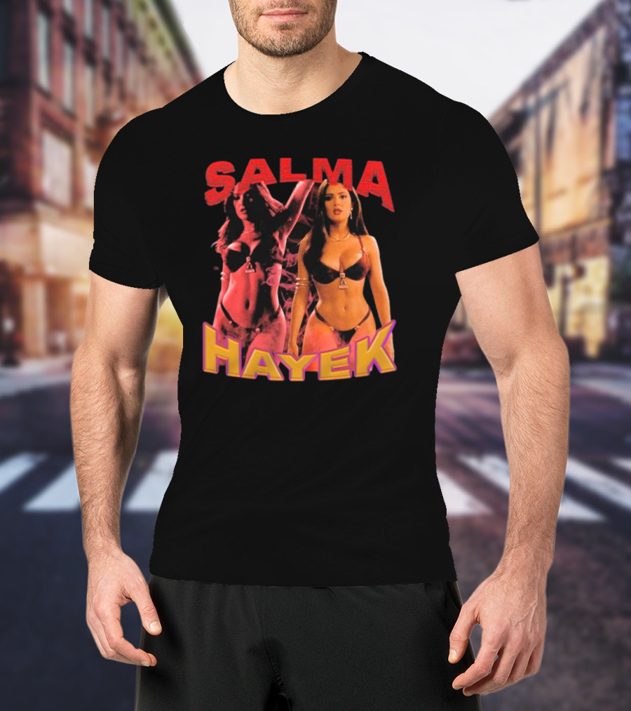 Salma Hayek Retro Style Double Image T-Shirt