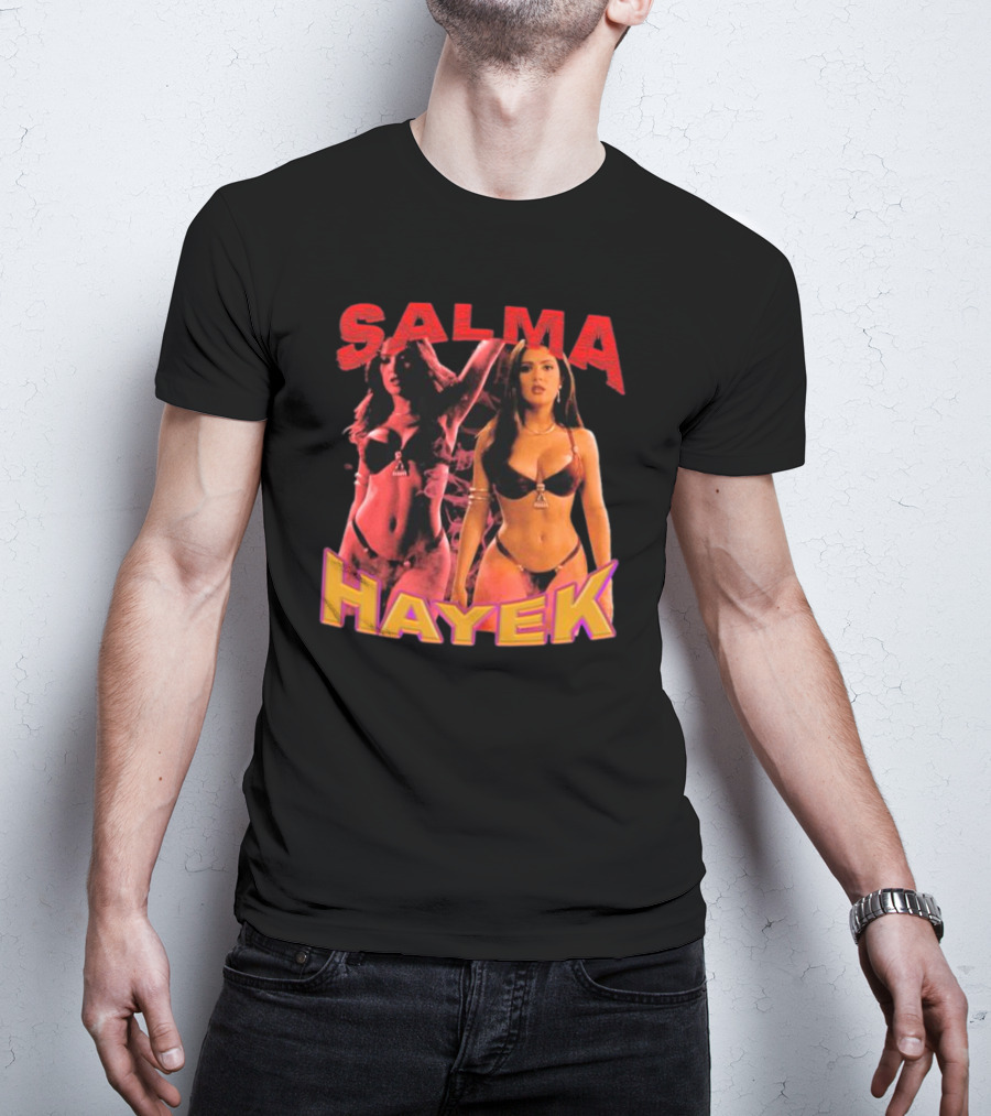 Salma Hayek Retro Style Double Image T-Shirt