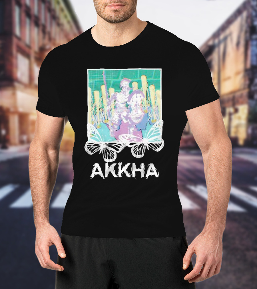 Akkha Warrior With Butterflies And Spartan T-Shirt
