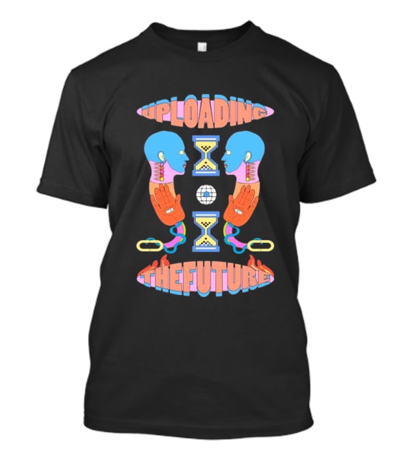Uploading The Future Hourglass Cybernetic Heads And Hands T-Shirt