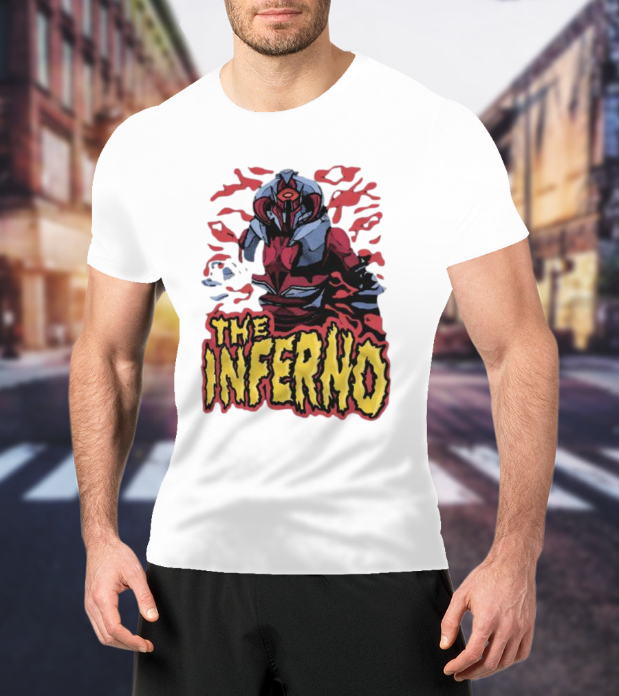 Zuk The Inferno Warrior With Fiery Background T-Shirt