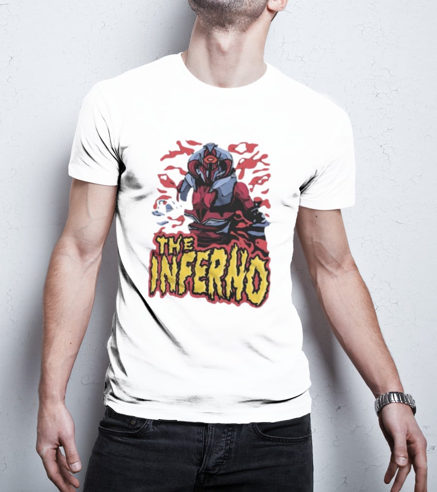 Zuk The Inferno Warrior With Fiery Background T-Shirt