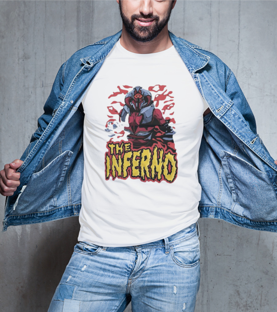 Zuk The Inferno Warrior With Fiery Background T-Shirt