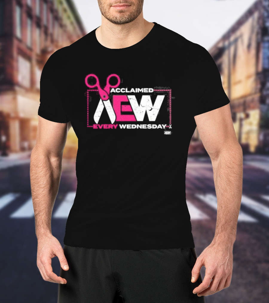 Acclaimed AEW Every Wednesday With Scissors T-Shirt