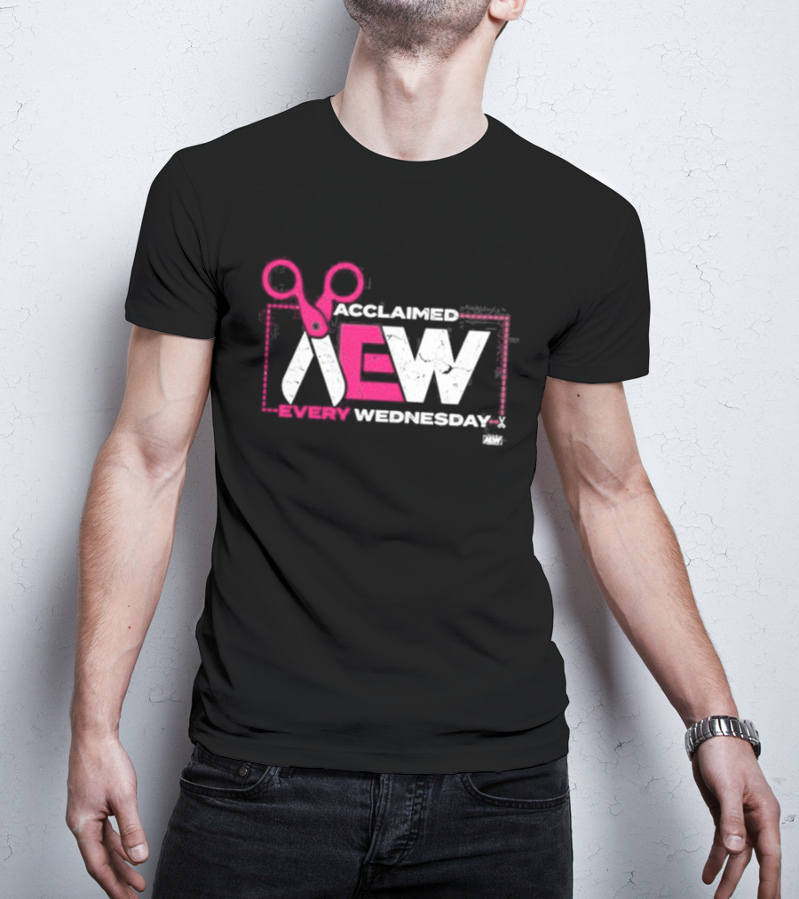 Acclaimed AEW Every Wednesday With Scissors T-Shirt