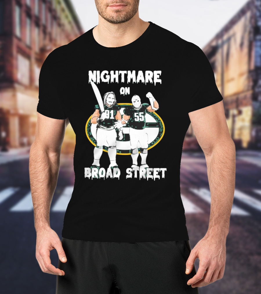 Nightmare On Broad Street 91 55 Football Players T-Shirt