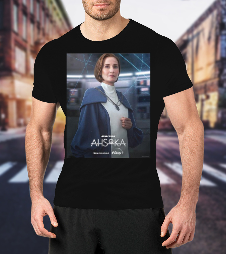 Star Wars Ahsoka Now Streaming Disney Plus Mon Mothma Character T-Shirt