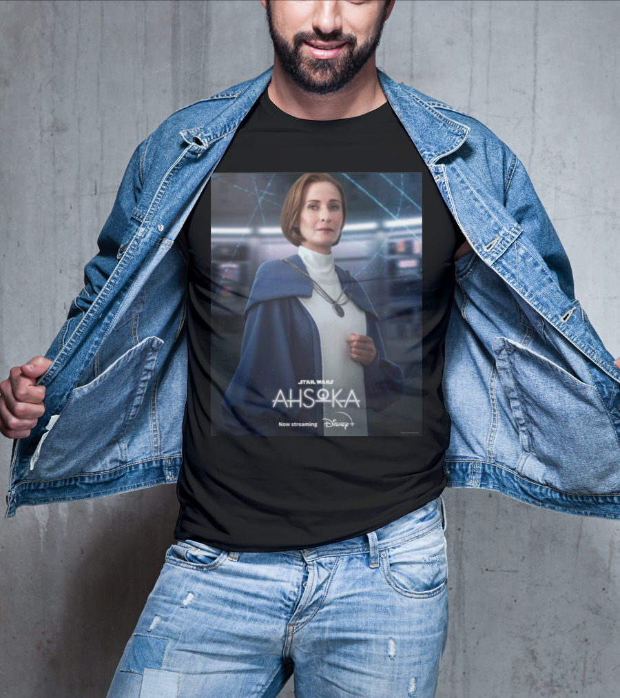 Star Wars Ahsoka Now Streaming Disney Plus Mon Mothma Character T-Shirt