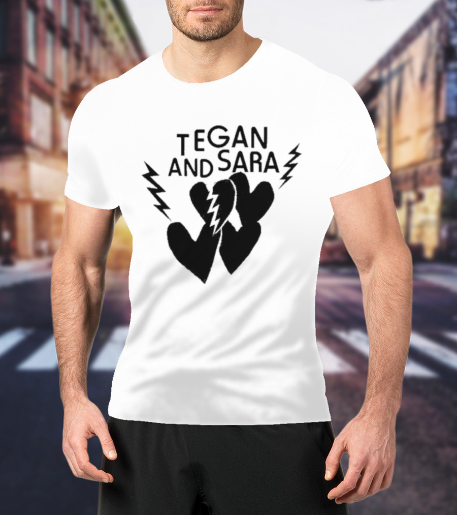 Tegan And Sara Heartbreak Lightning Hearts T-Shirt