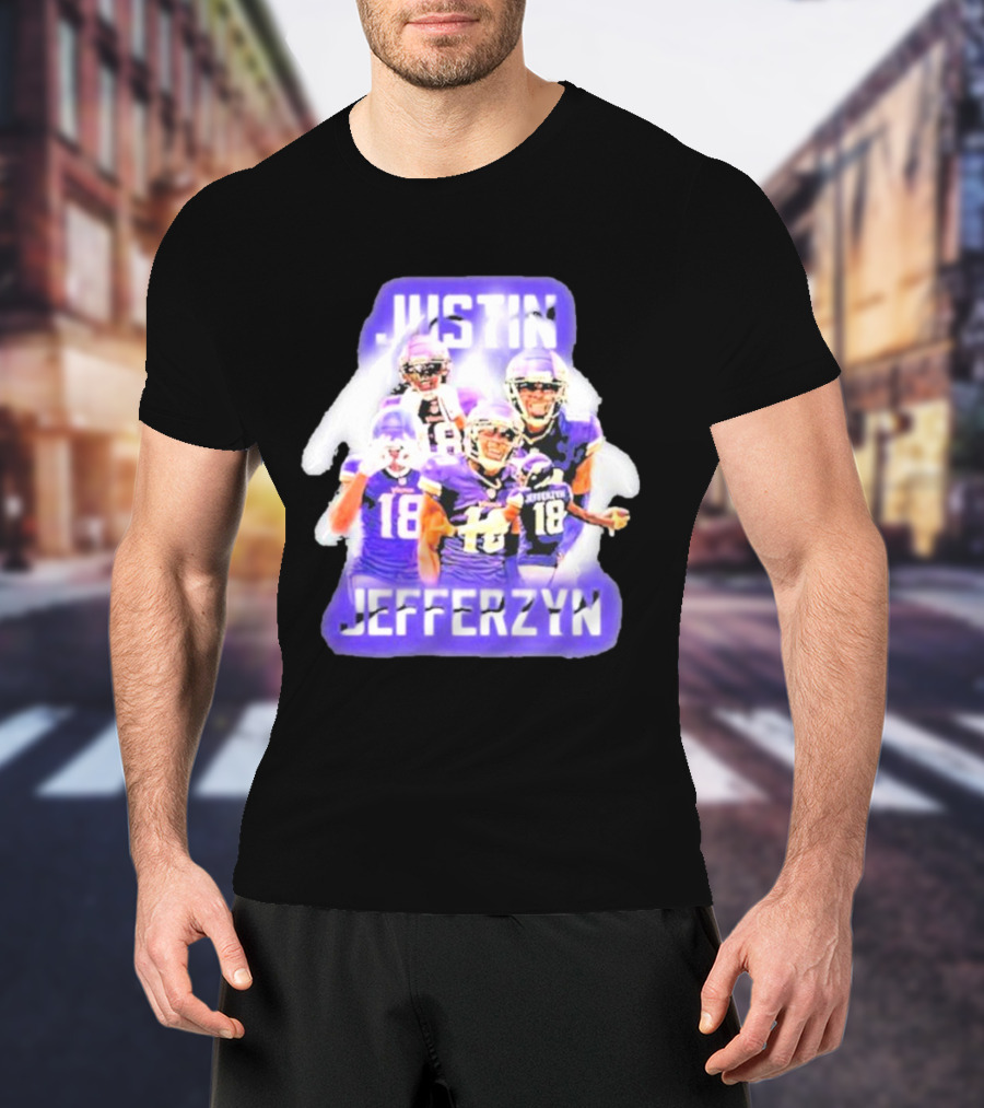 Justin Jefferzyn Freezertarps Purple Football Player Collection T-Shirt