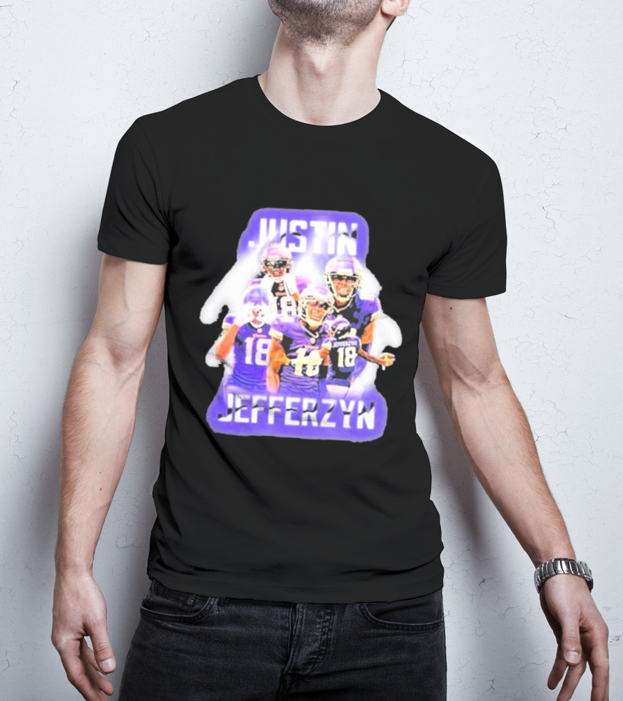 Justin Jefferzyn Freezertarps Purple Football Player Collection T-Shirt