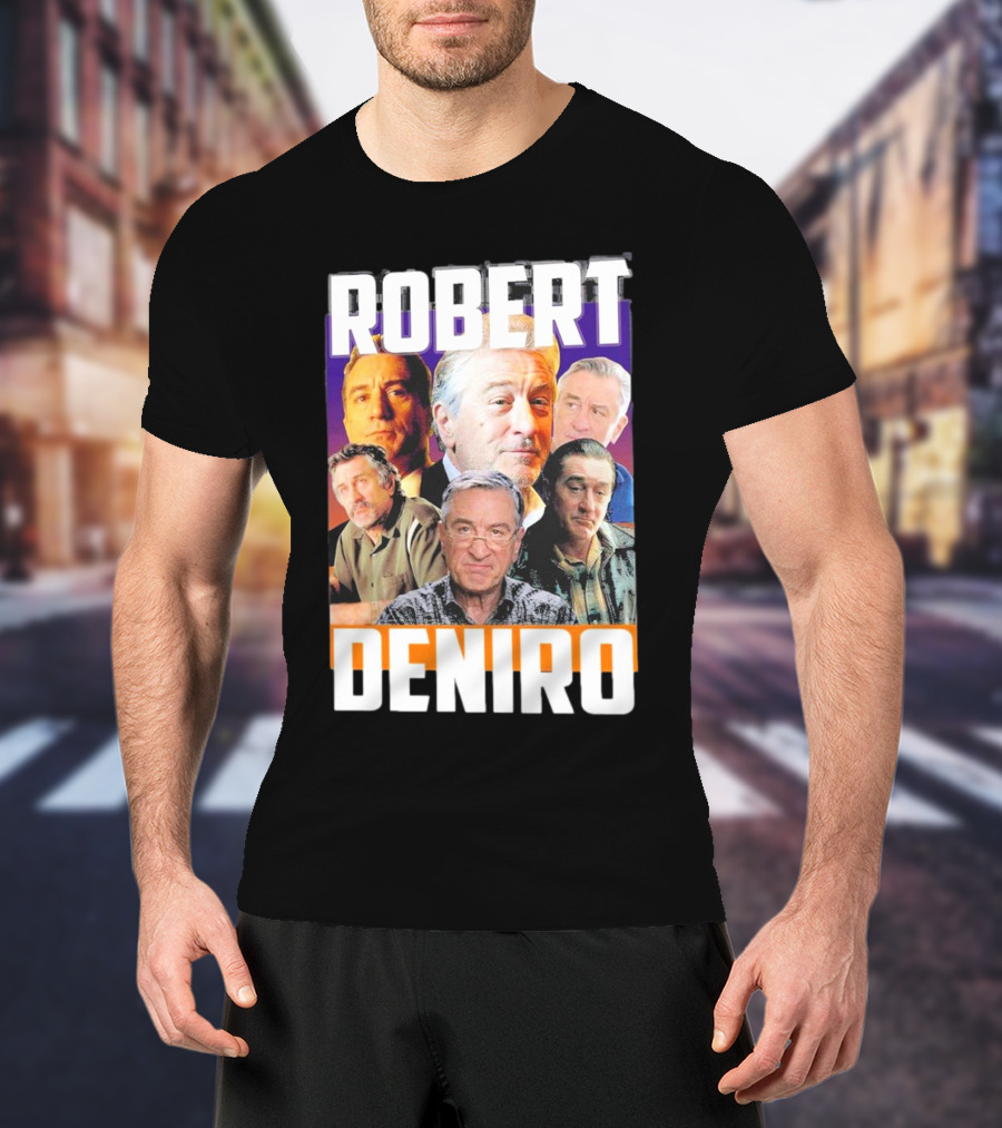 Robert De Niro Iconic Movie Roles Collage T-Shirt