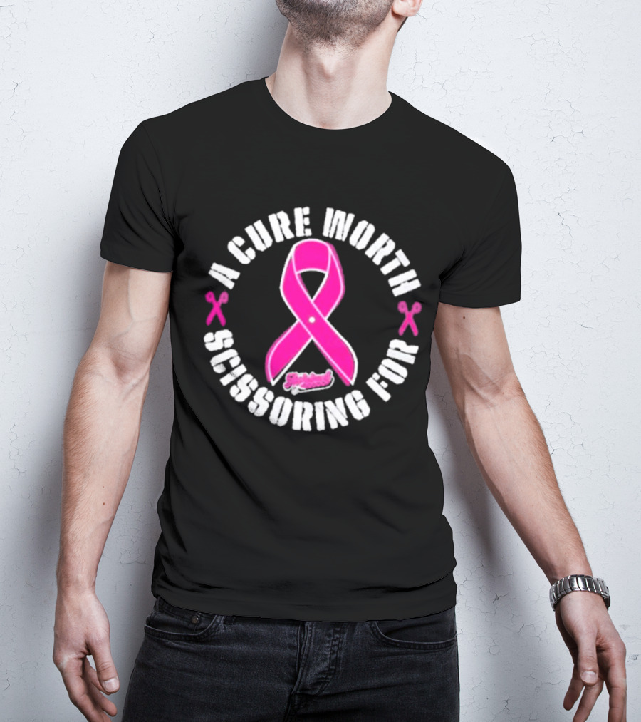 A Cure Worth Scissoring For Pink T-Shirt