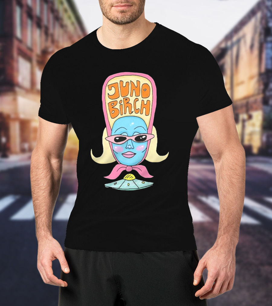 Juno Birch Retro Alien Cartoon T-Shirt