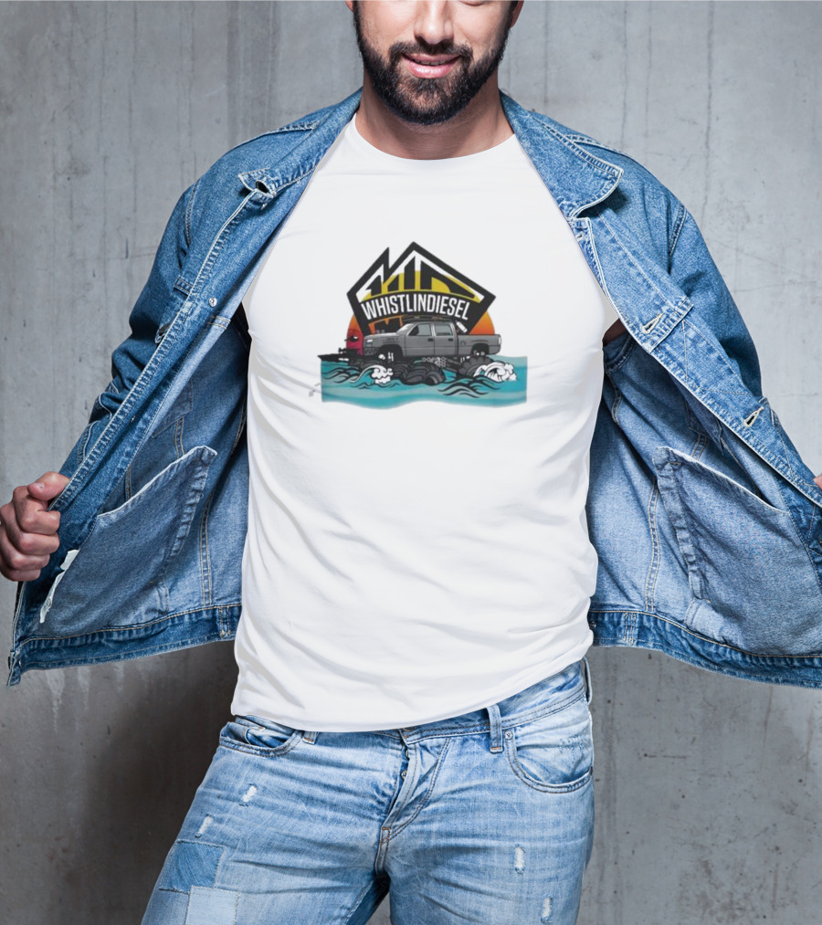 Whistlindiesel Truck Ocean Adventure Coast Guard Waves T-Shirt