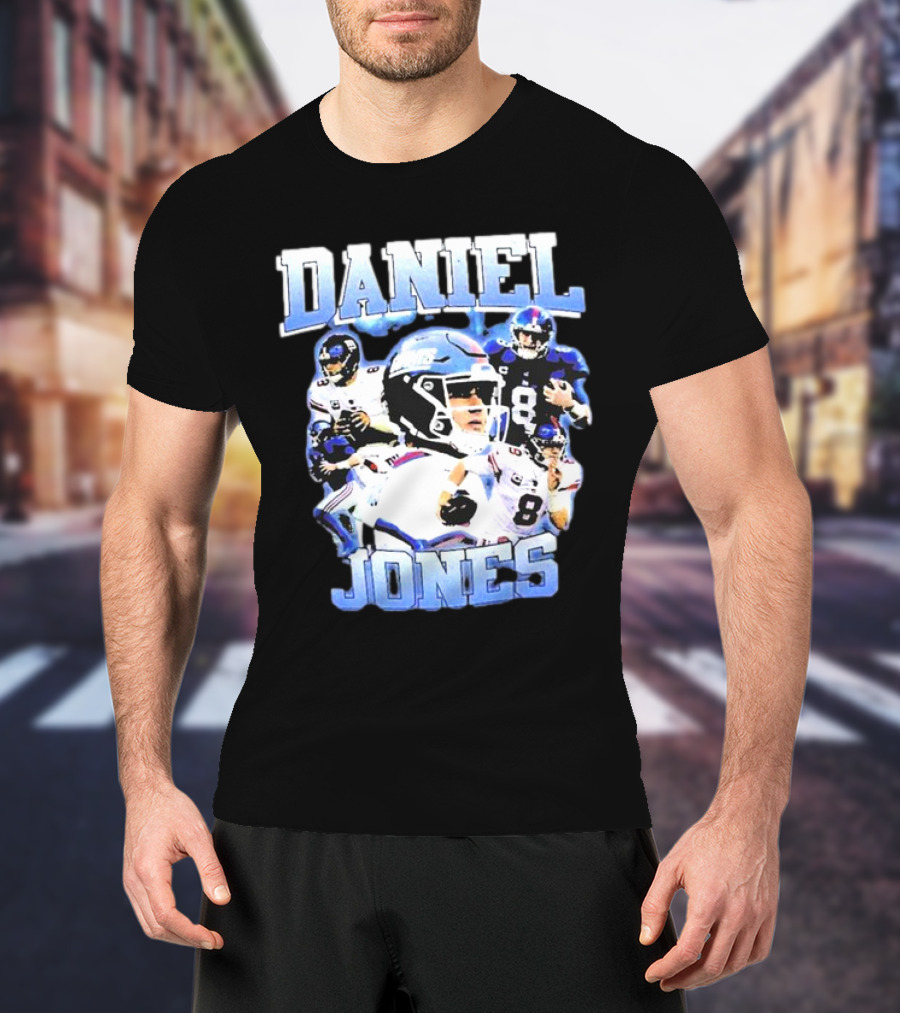Daniel Jones Ny Giants Football Quarterback Montage T-Shirt