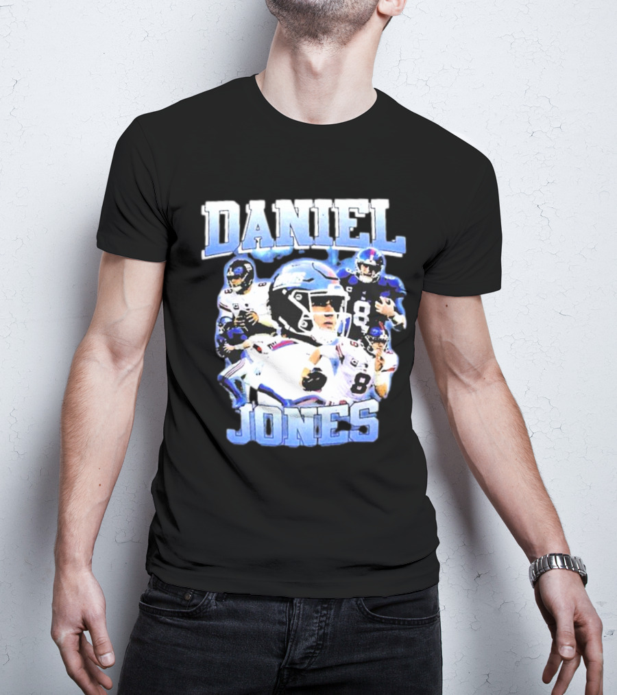 Daniel Jones Ny Giants Football Quarterback Montage T-Shirt