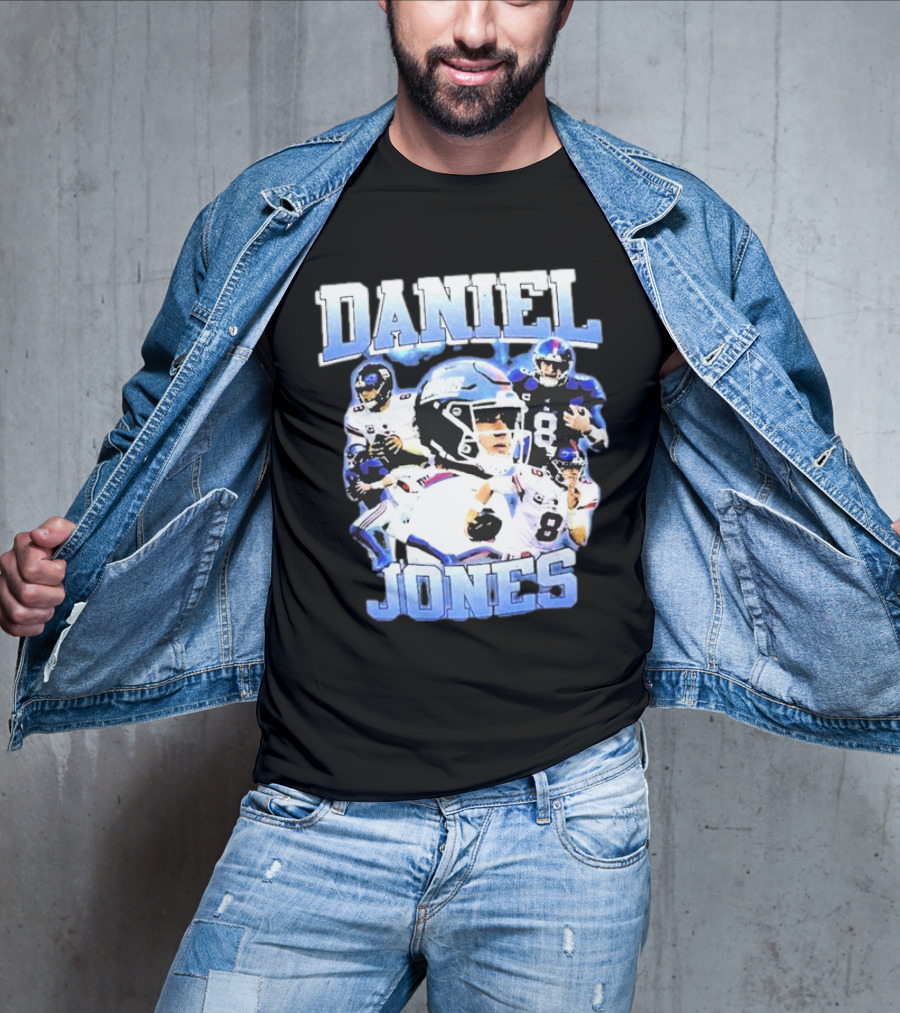 Daniel Jones Ny Giants Football Quarterback Montage T-Shirt
