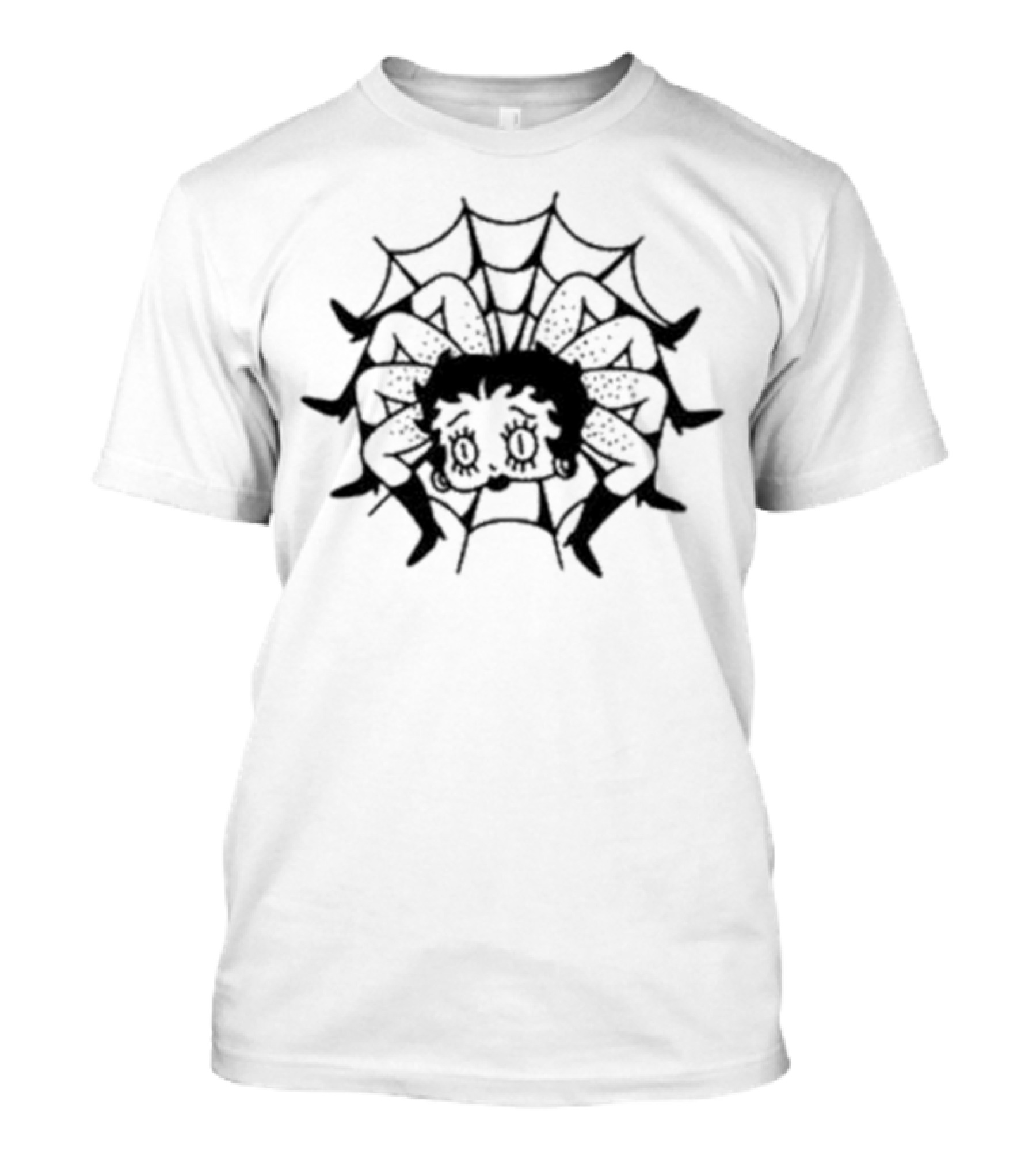 Junkyard Dtf Spiderweb Betty Boop Spider Image T-Shirt