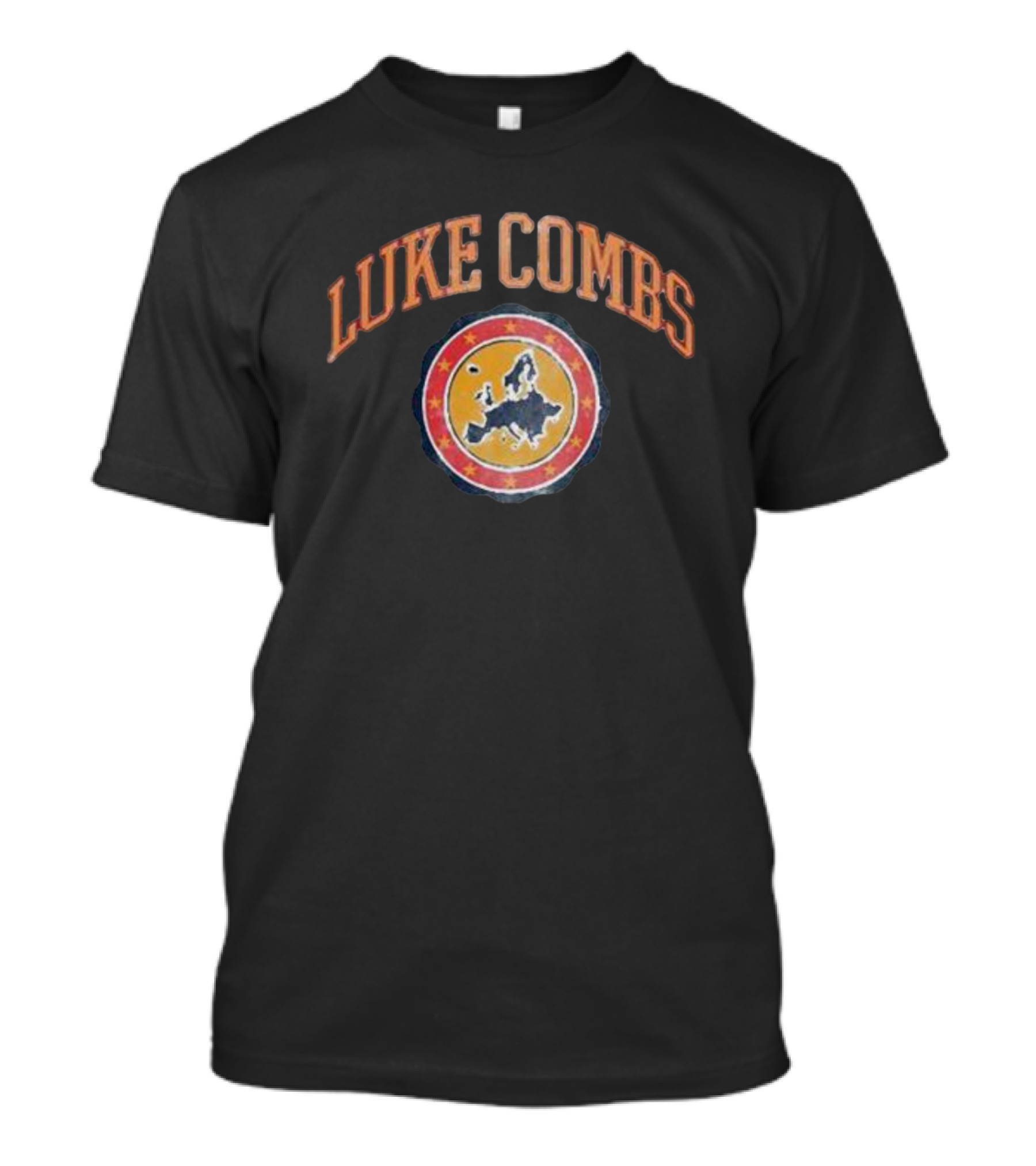 Luke Combs Europe Tour Map T-Shirt