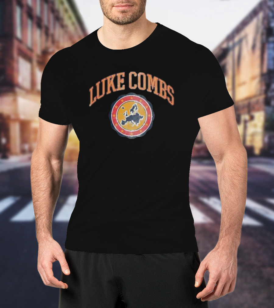 Luke Combs Europe Tour Map T-Shirt