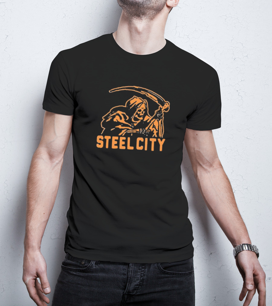 Steel City Reaper Icon Scythe Emblem T-Shirt