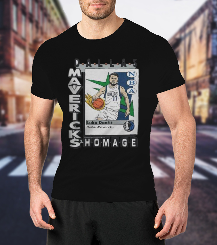 Dallas Mavericks Homage NBA Trading Card Luka Dončić 77 T-Shirt