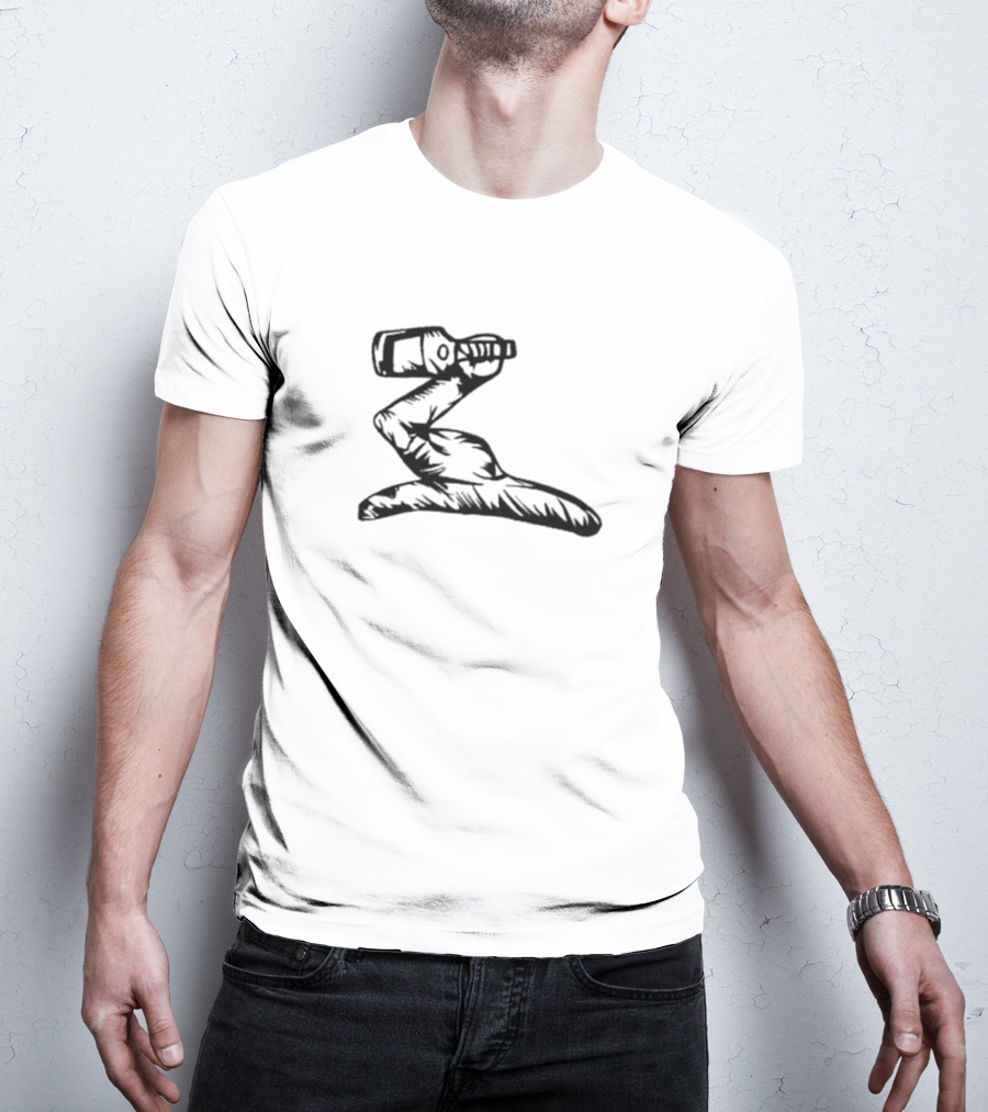 Henny Arm Bottle Holding Gesture T-Shirt