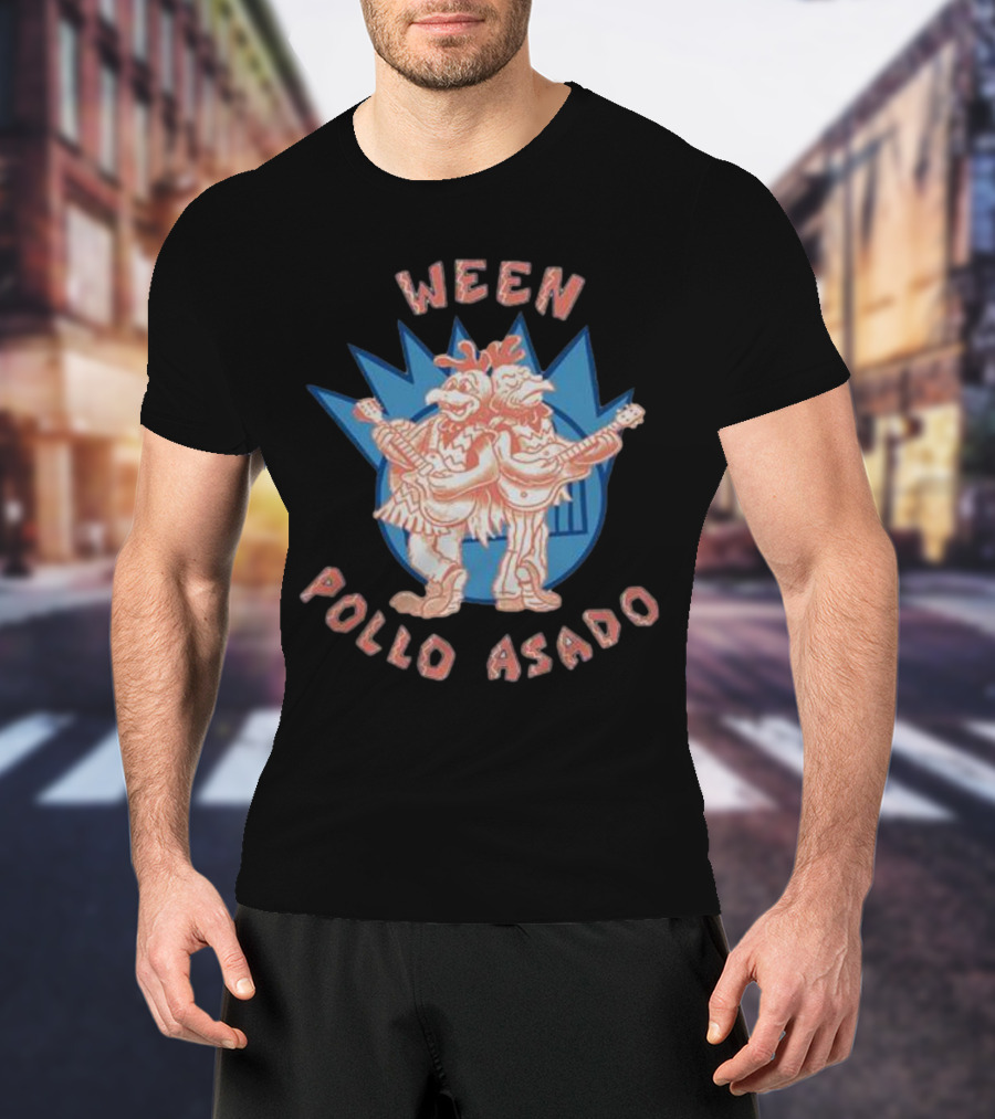 Ween Pollo Asado Guitar Playing Chickens T-Shirt