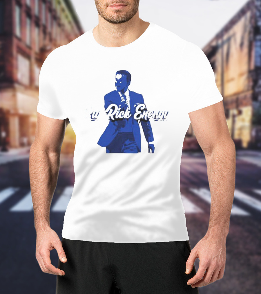 Aaron Torres Big Rick Energy Johnnie’s Blue Suit T-Shirt