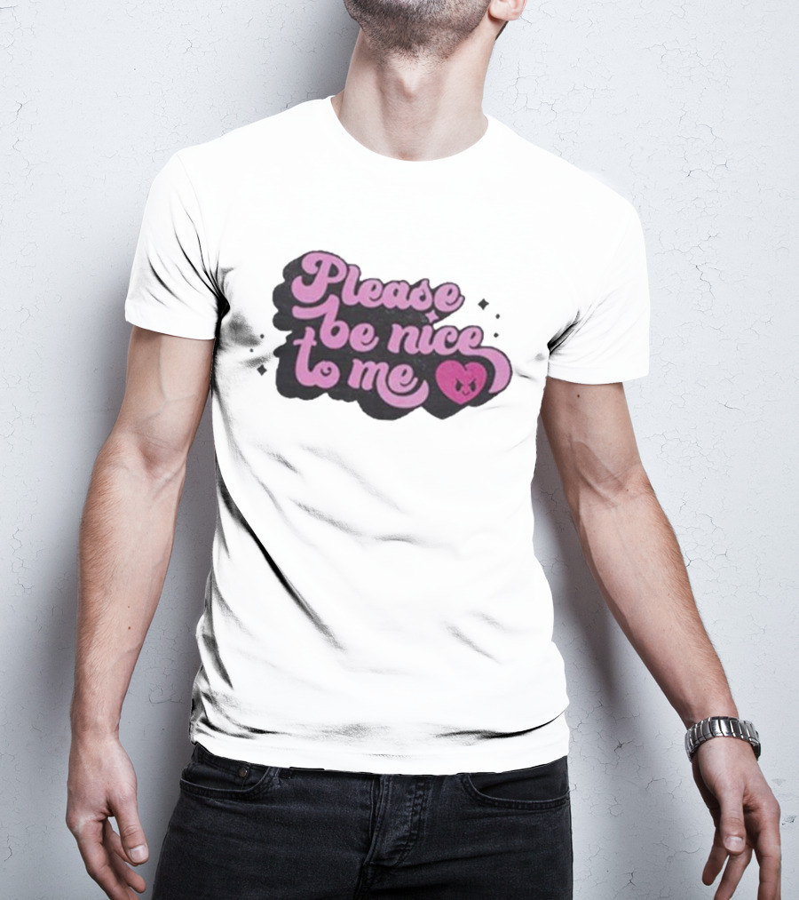 Please Be Nice To Me Heart Emoticon T-Shirt