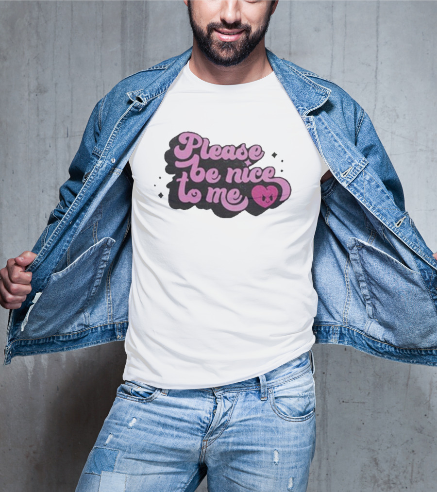 Please Be Nice To Me Heart Emoticon T-Shirt