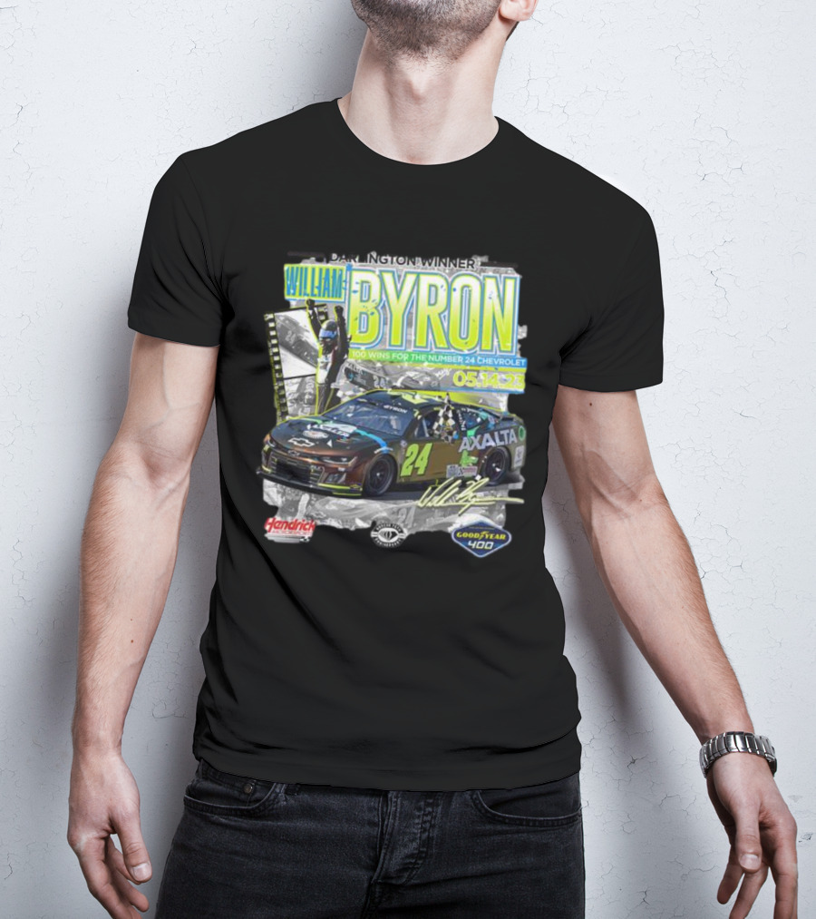 Darlington Winner William Byron 100 Wins Number 24 Chevrolet Axalta Goodyear 400 05.14.23 T-Shirt