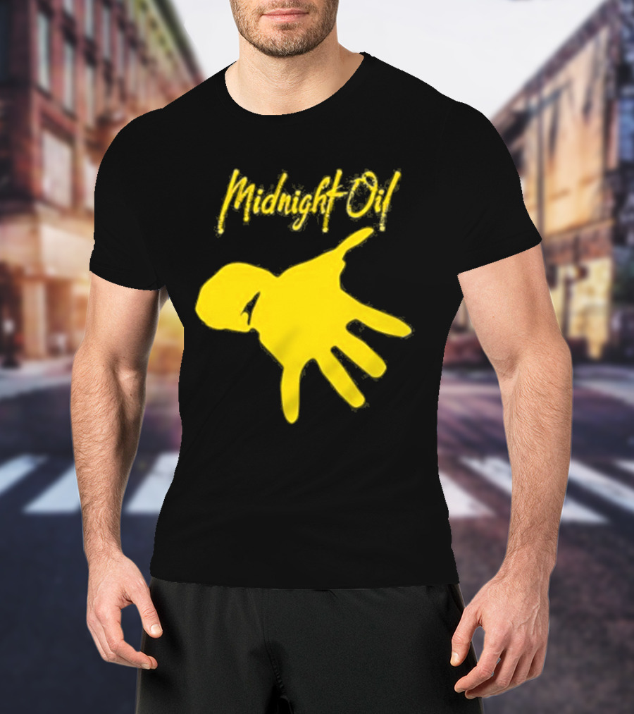 Midnight Oil Yellow Hand T-Shirt