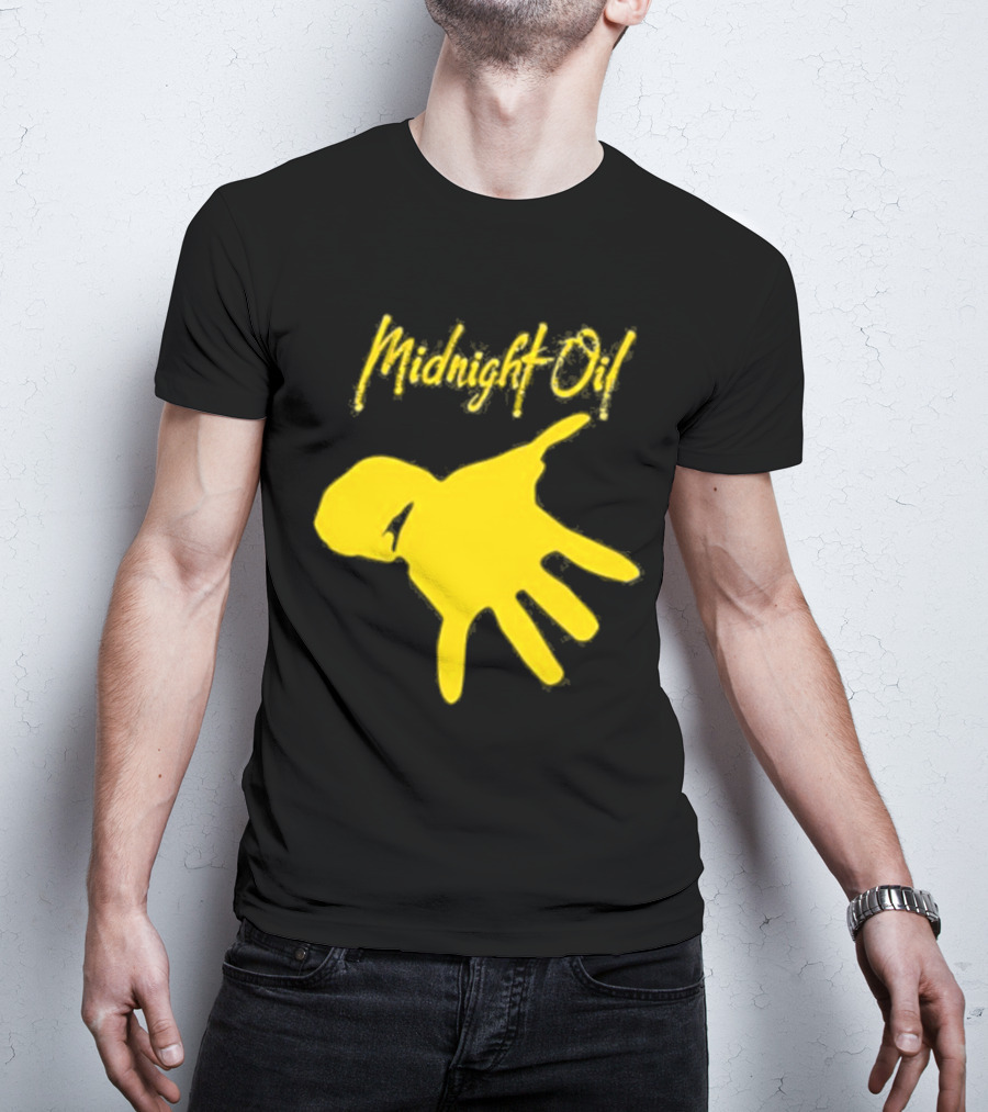 Midnight Oil Yellow Hand T-Shirt