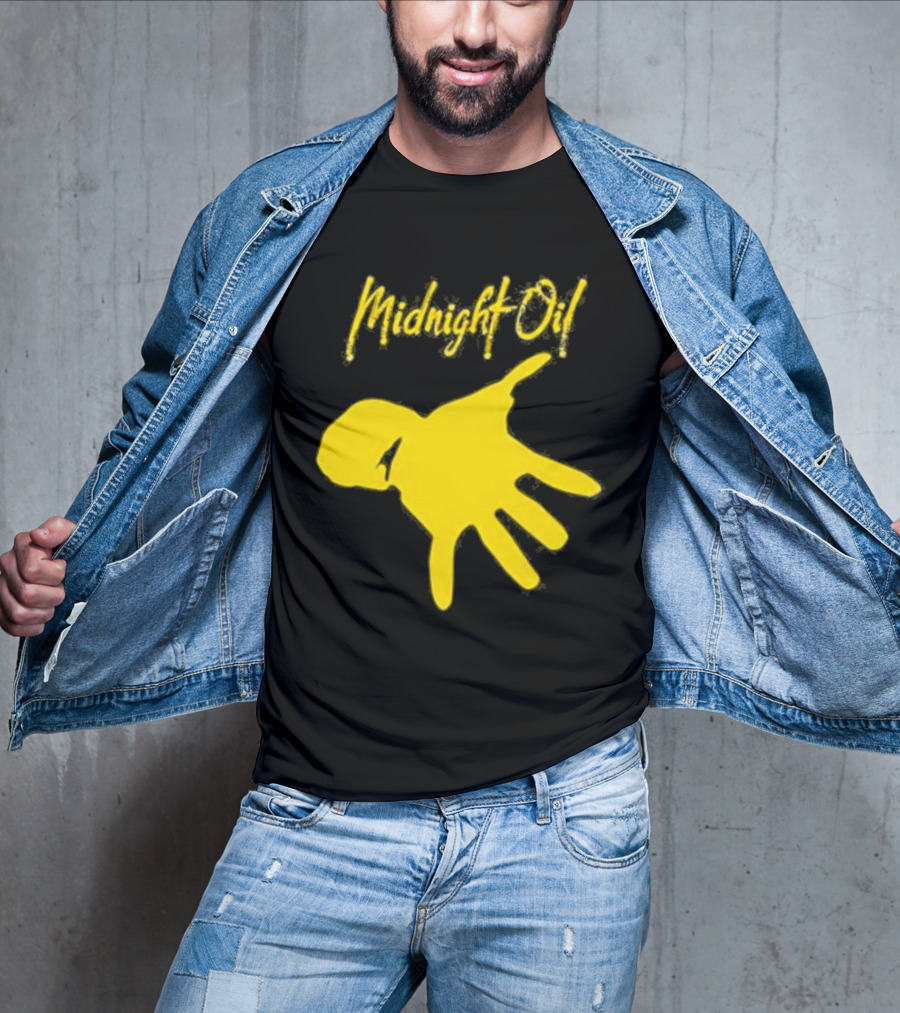 Midnight Oil Yellow Hand T-Shirt