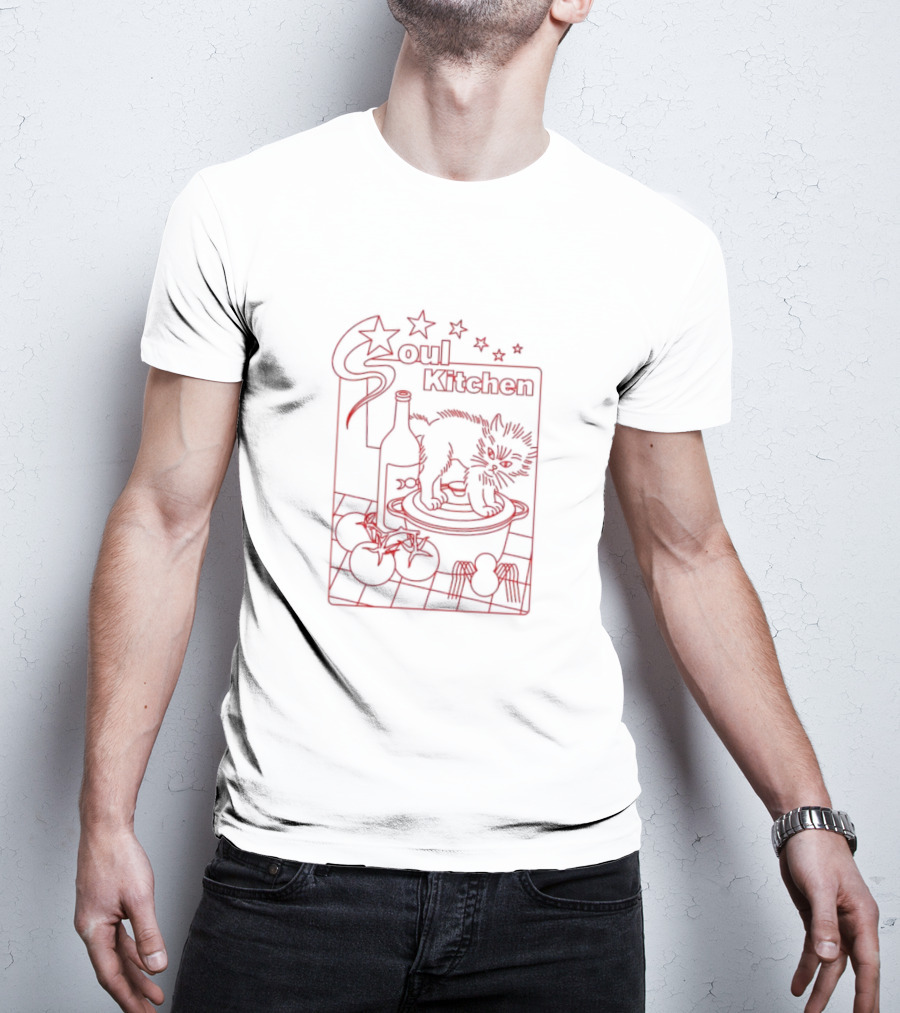 Soul Kitchen Stars Wine Cat Tomato T-Shirt