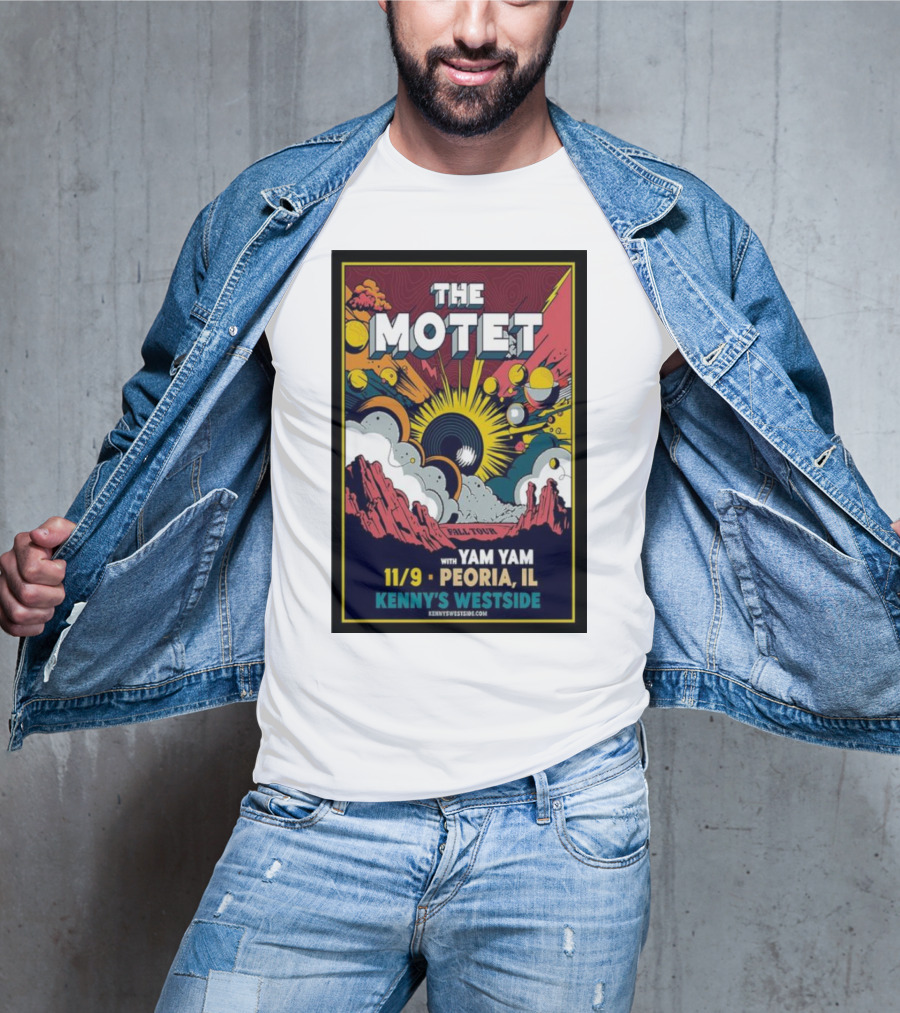 The Motet Fall Tour Peoria IL With Yam Yam At Kenny's Westside 11/9 T-Shirt