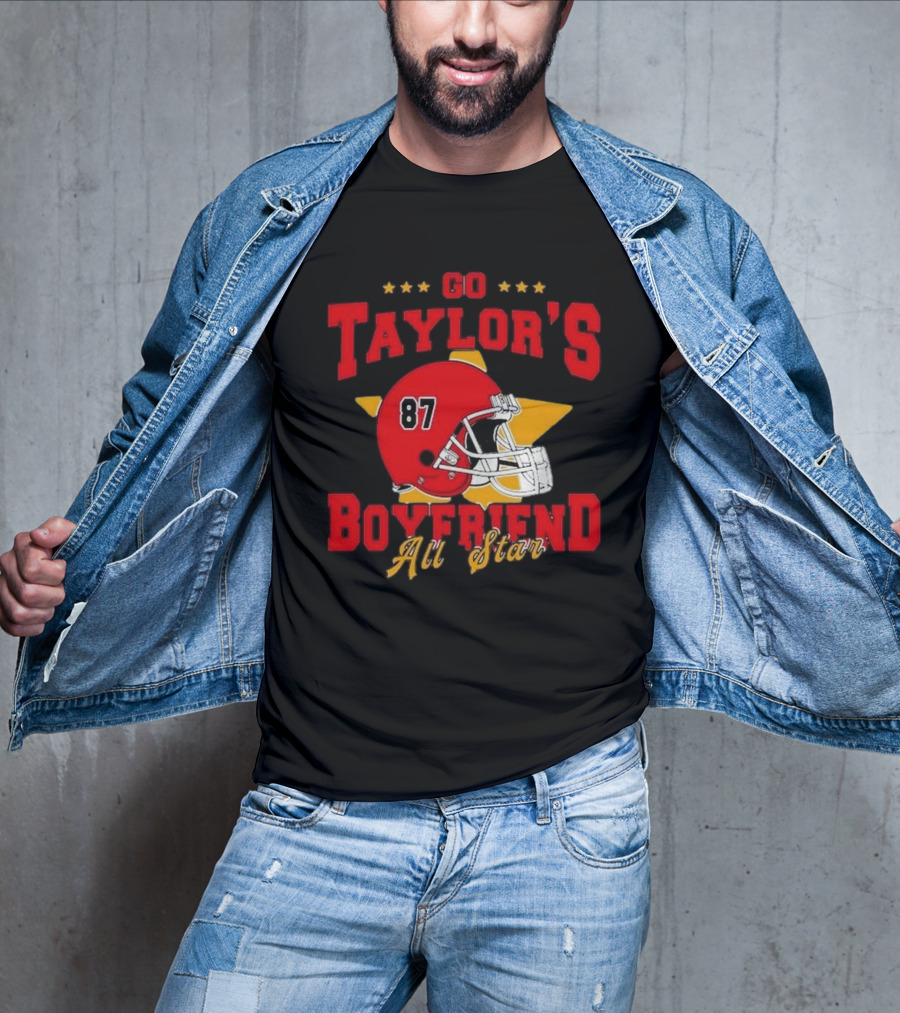 Go Taylor’s Boyfriend All Star Football Helmet 87 T-Shirt