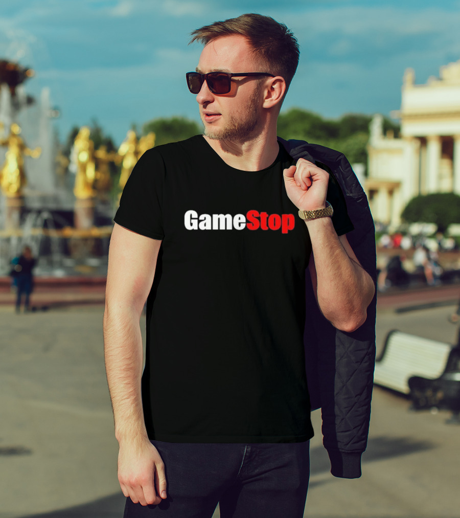 GameStop Classic Logo Black And Red Gaming T-Shirt