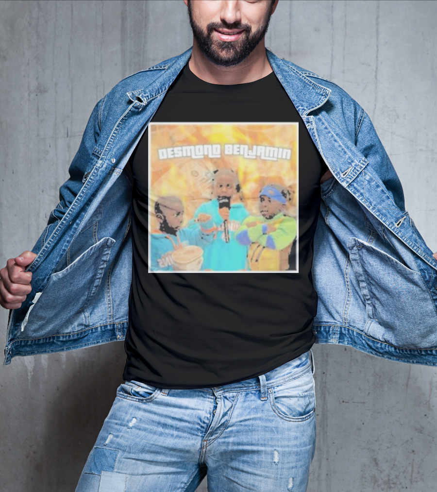 Desmond Benjamin Trio With Microphone And Cash Background T-Shirt