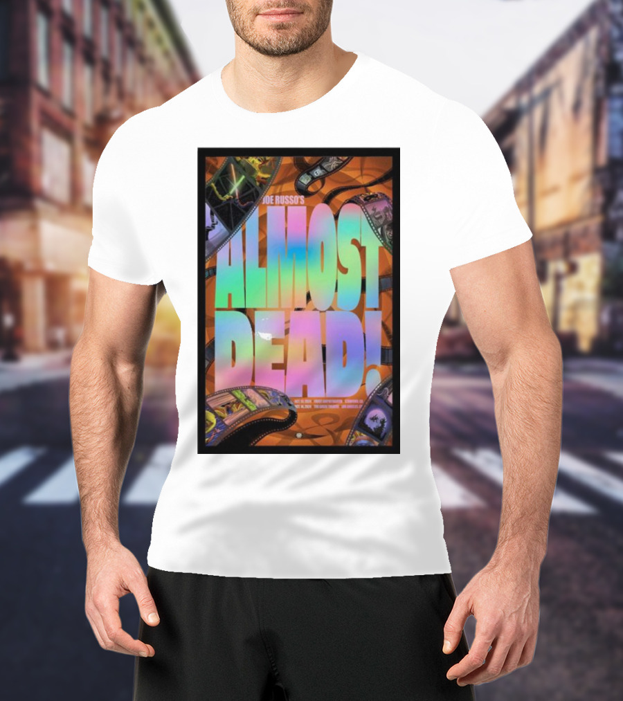 Joe Russo's Almost Dead Colorful Film Strip October 14 Concert T-Shirt