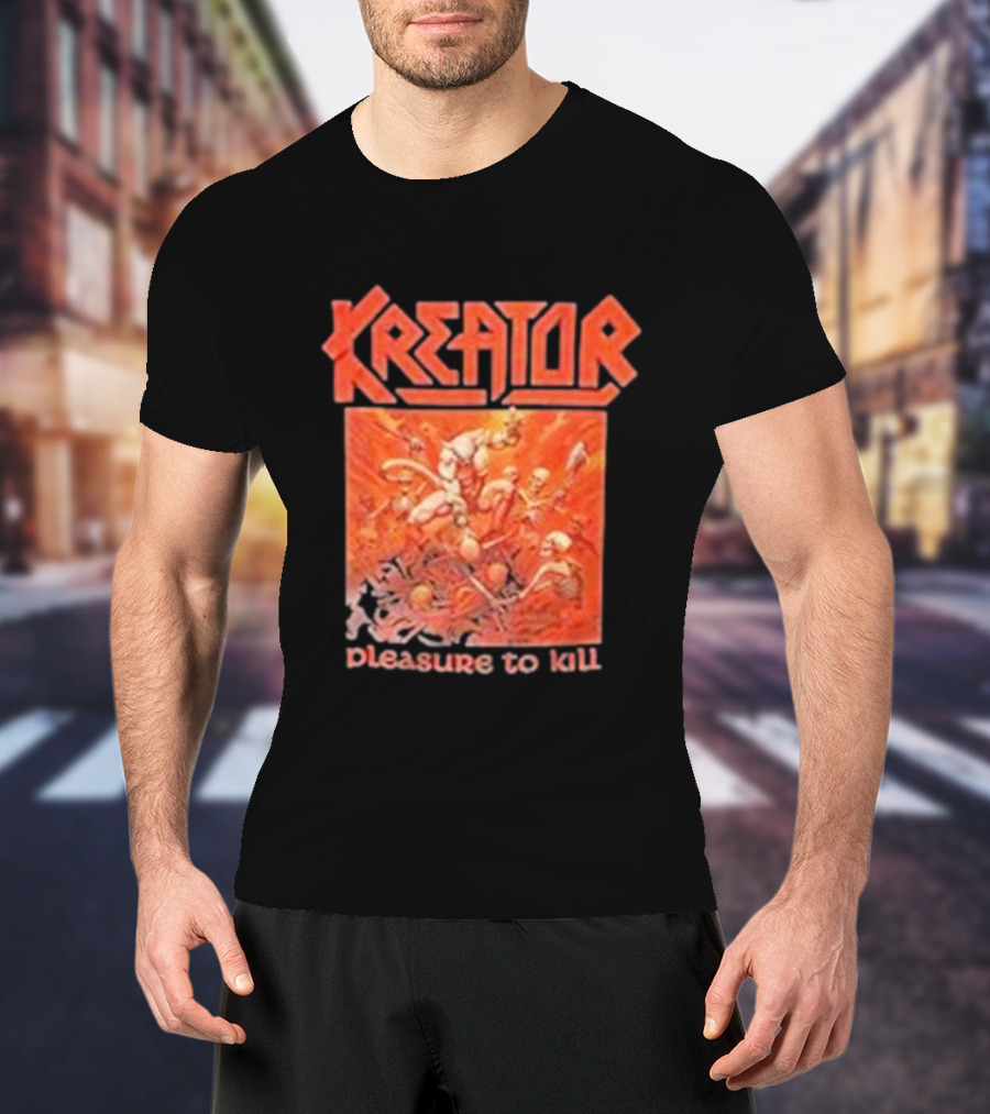 Kreator Pleasure To Kill Album Art Red T-Shirt