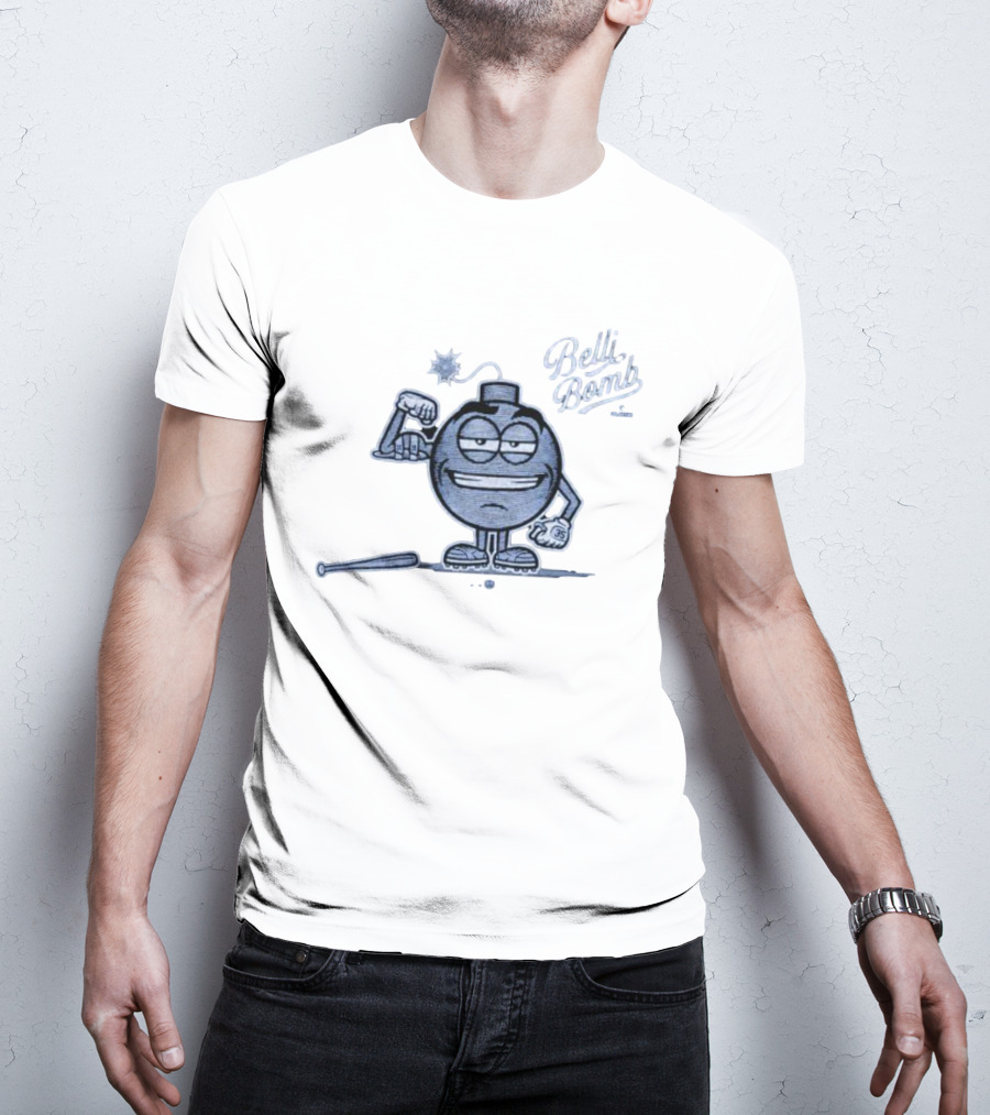 Belli Bomb Cartoon Character With Baseball Bat T-Shirt