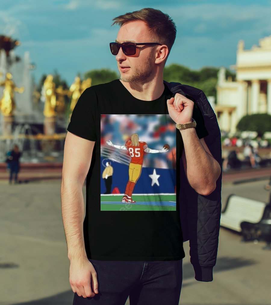 Day 31 Kittle Celebrates Touchdown Against Dallas Star Background T-Shirt