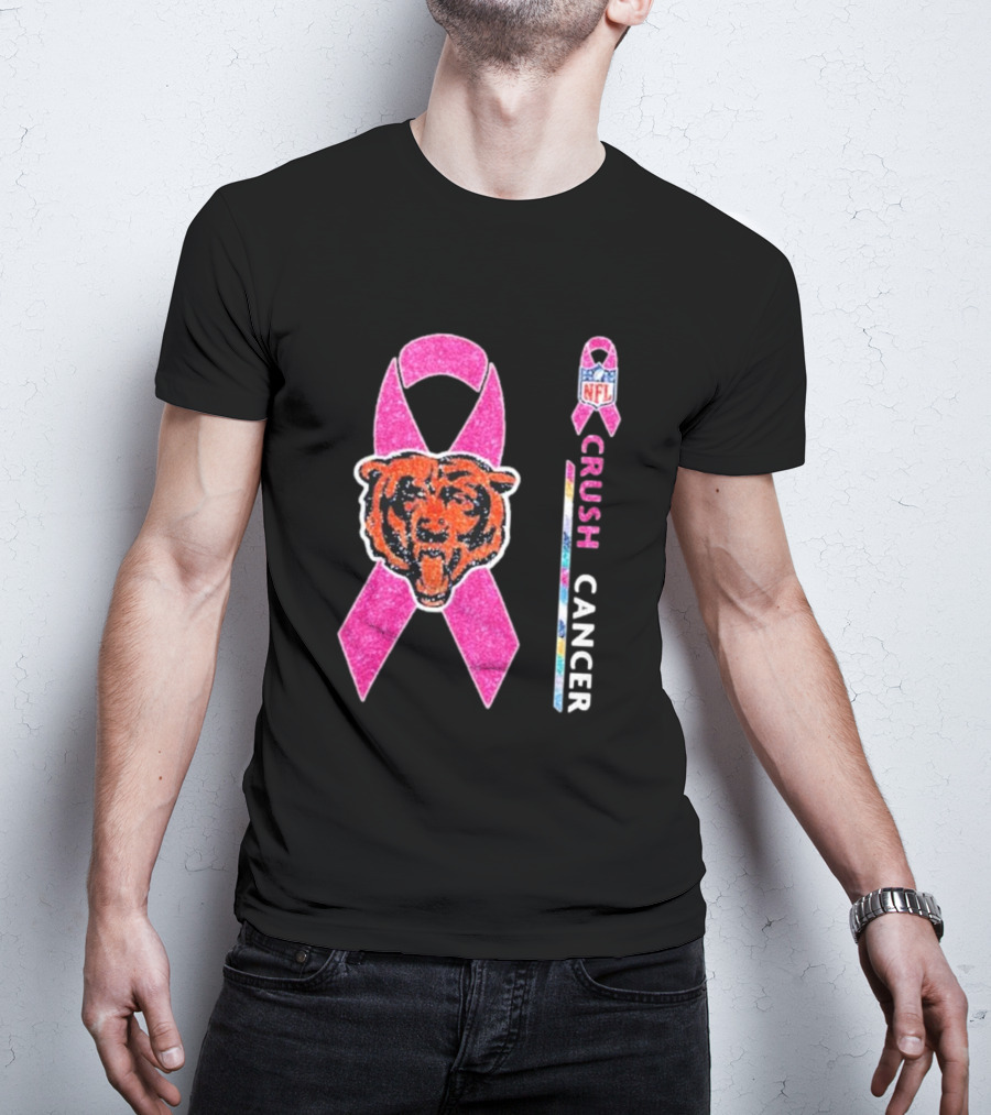 Chicago Bears NFL Crush Cancer Pink T-Shirt