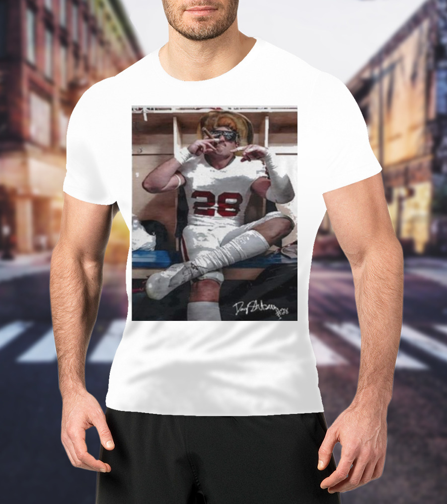 Oklahoma Only Fears God Texas Fears Oklahoma Danny Stutsman Football Locker Room Number 28 T-Shirt